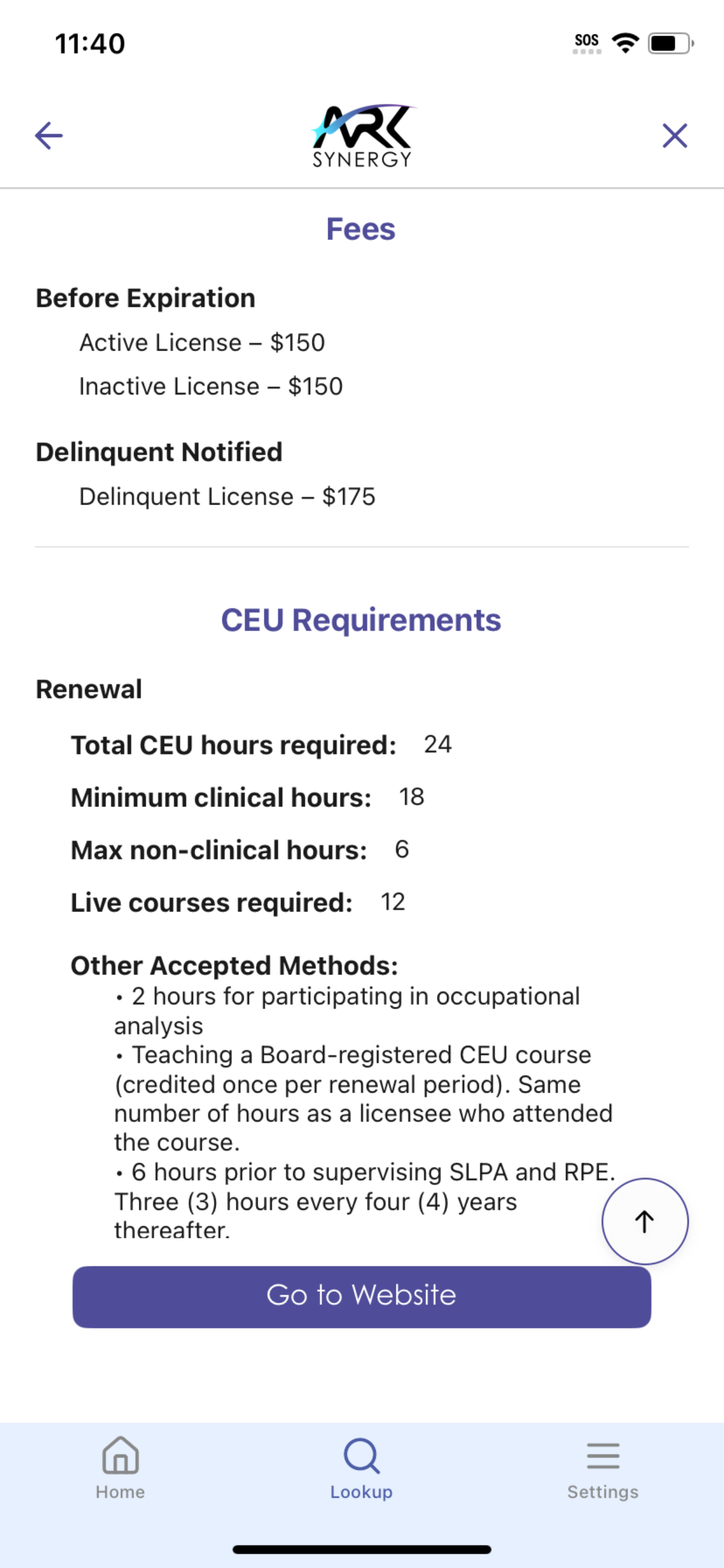 Renewal guidance screenshot